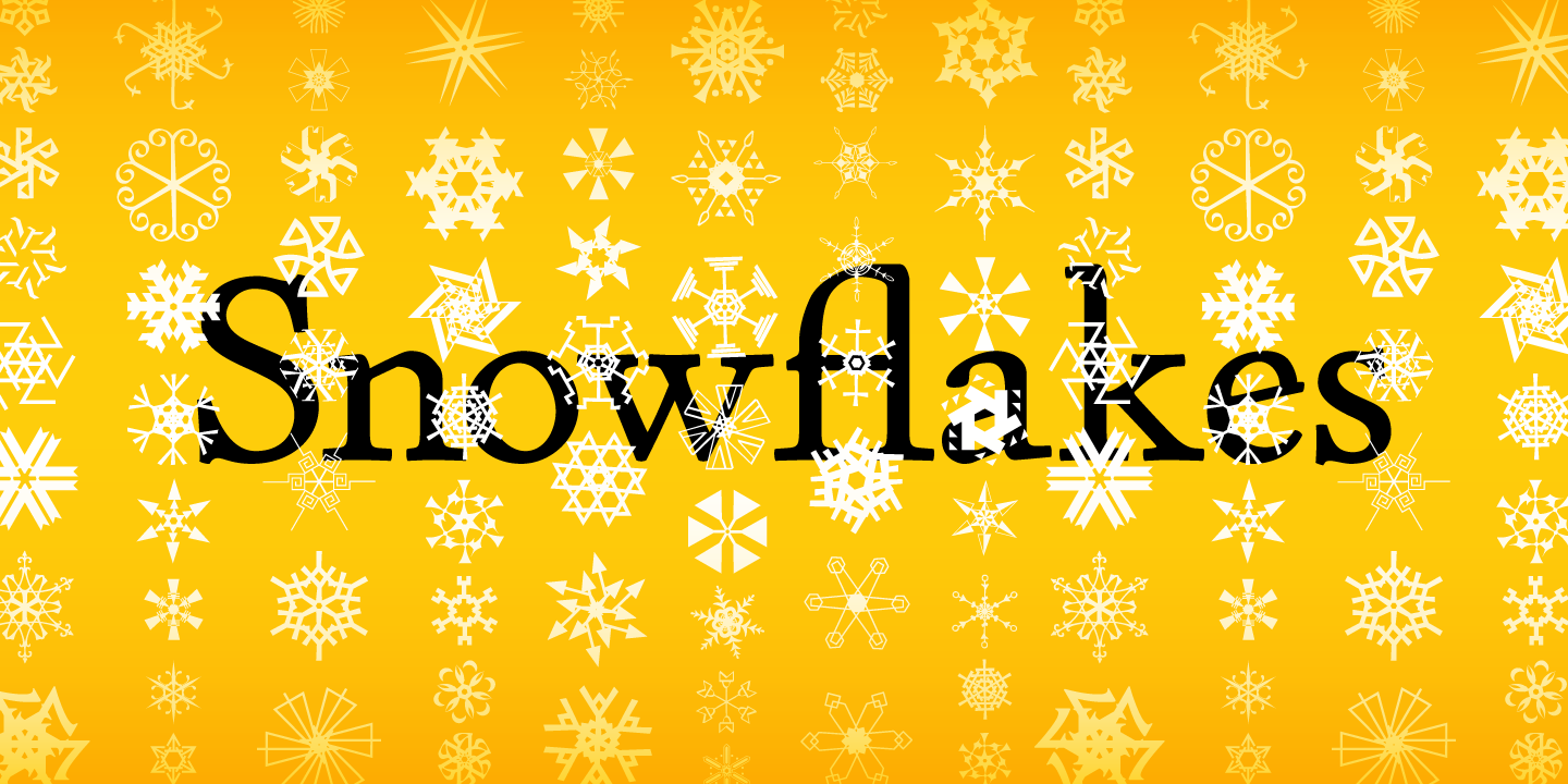 Beispiel einer P22 Snowflakes-Schriftart